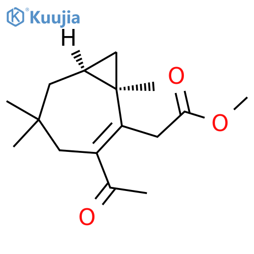 Bicyclo[5.1.0]oct-2-ene-2-acetic acid, 3-acetyl-1,5,5-trimethyl-, methyl ester, (1R,7S)- structure