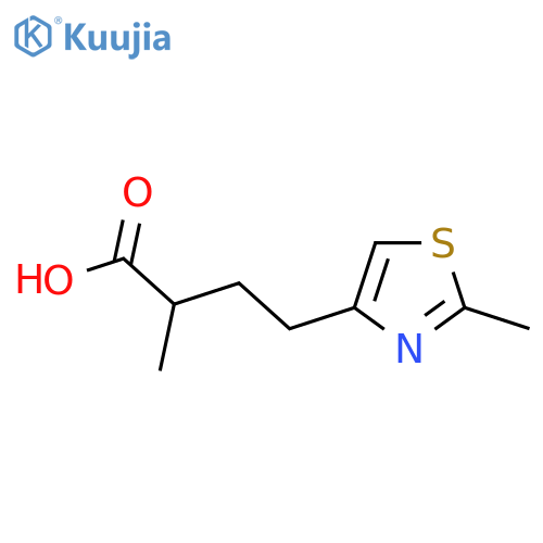 2-methyl-4-(2-methyl-1,3-thiazol-4-yl)butanoic acid structure