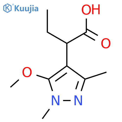 2-(5-methoxy-1,3-dimethyl-1H-pyrazol-4-yl)butanoic acid structure