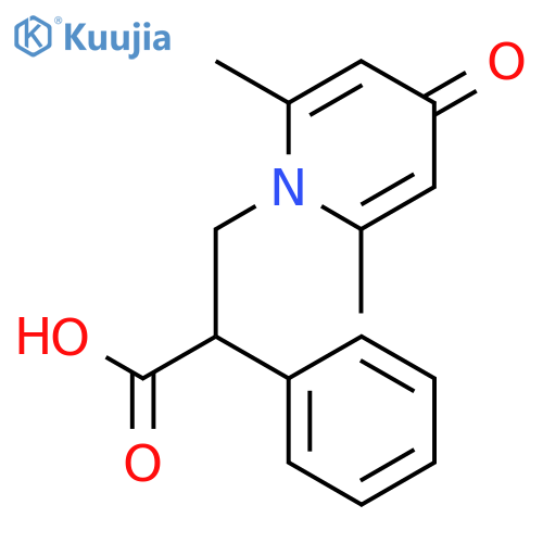 3-(2,6-dimethyl-4-oxo-1,4-dihydropyridin-1-yl)-2-phenylpropanoic acid structure