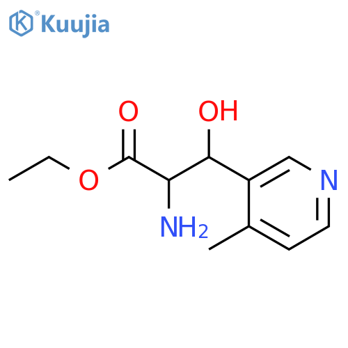 ethyl 2-amino-3-hydroxy-3-(4-methylpyridin-3-yl)propanoate structure
