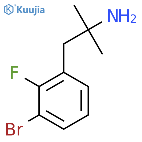 1-(3-bromo-2-fluorophenyl)-2-methylpropan-2-amine structure