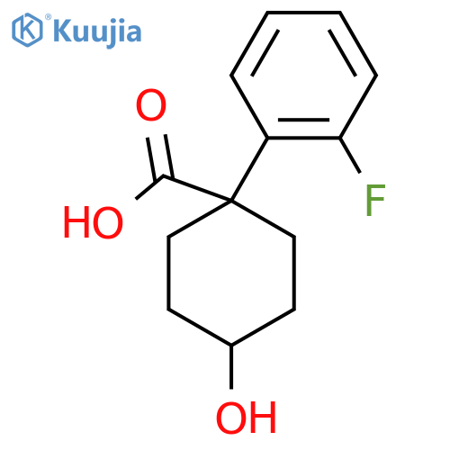 1-(2-fluorophenyl)-4-hydroxycyclohexane-1-carboxylic acid structure