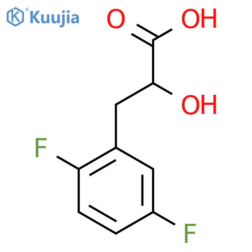 3-(2,5-Difluorophenyl)-2-hydroxypropanoic acid structure
