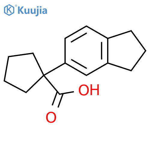 1-(2,3-dihydro-1H-inden-5-yl)cyclopentane-1-carboxylic acid structure