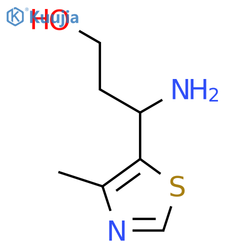 3-amino-3-(4-methyl-1,3-thiazol-5-yl)propan-1-ol structure