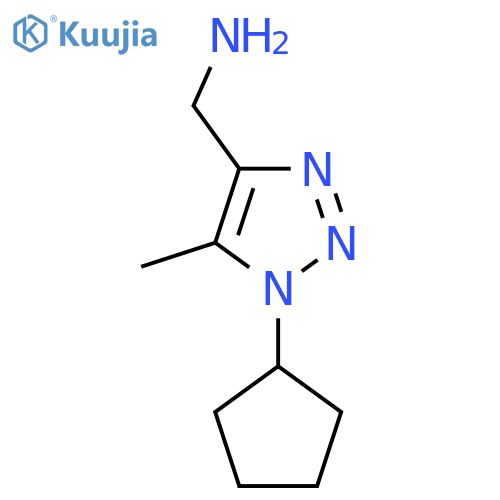 (1-cyclopentyl-5-methyl-1H-1,2,3-triazol-4-yl)methanamine structure