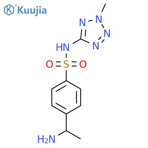 4-(1-aminoethyl)-N-(2-methyltetrazol-5-yl)benzenesulfonamide structure