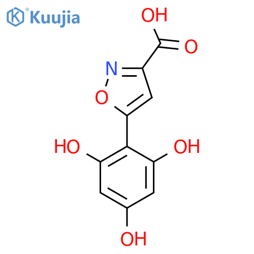 5-(2,4,6-trihydroxyphenyl)-1,2-oxazole-3-carboxylic acid structure