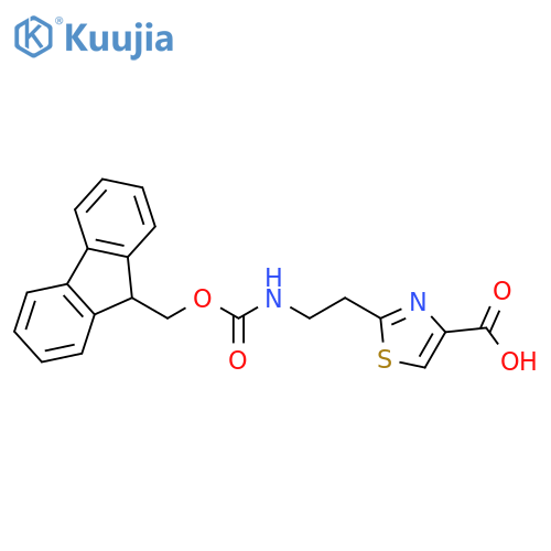 2-(2-([(9H-FLUOREN-9-YLMETHOXY)CARBONYL]AMINO)ETHYL)-1,3-THIAZOLE-4-CARBO+ structure