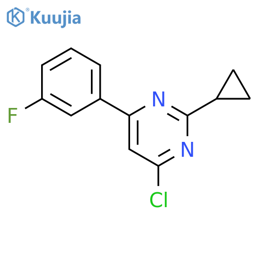 4-chloro-2-cyclopropyl-6-(3-fluorophenyl)pyrimidine structure