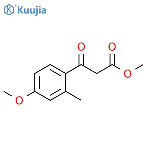 methyl 3-(4-methoxy-2-methylphenyl)-3-oxopropanoate structure