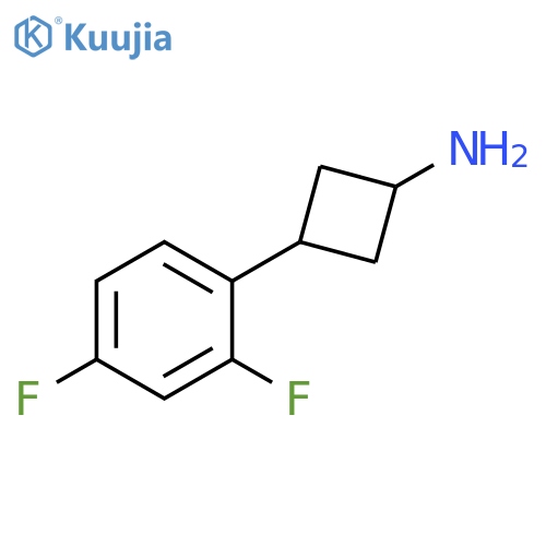 Cyclobutanamine, 3-(2,4-difluorophenyl)- structure