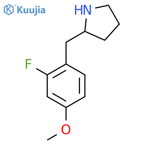 2-(2-fluoro-4-methoxyphenyl)methylpyrrolidine structure