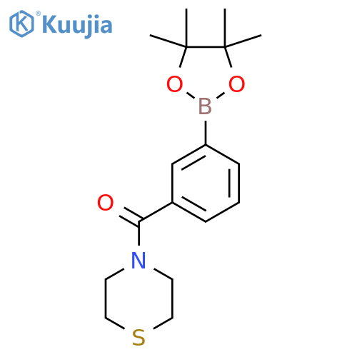 (3-(4,4,5,5-Tetramethyl-1,3,2-dioxaborolan-2-yl)phenyl)(thiomorpholino)methanone structure