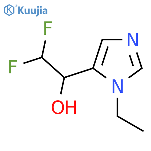 1-(1-ethyl-1H-imidazol-5-yl)-2,2-difluoroethan-1-ol structure