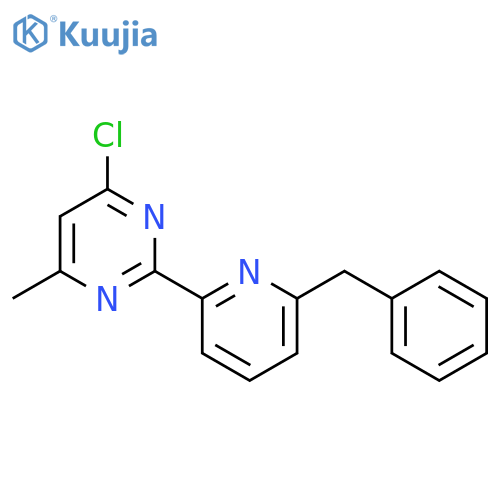 Pyrimidine, 4-chloro-6-methyl-2-[6-(phenylmethyl)-2-pyridinyl]- structure