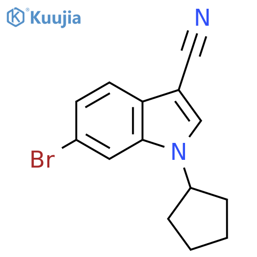 6-Bromo-1-cyclopentyl-1H-indole-3-carbonitrile structure