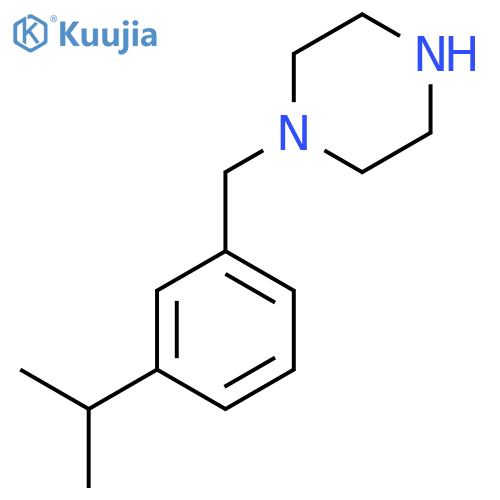 1-{3-(propan-2-yl)phenylmethyl}piperazine structure