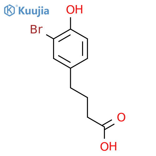 4-(3-bromo-4-hydroxyphenyl)butanoic acid structure
