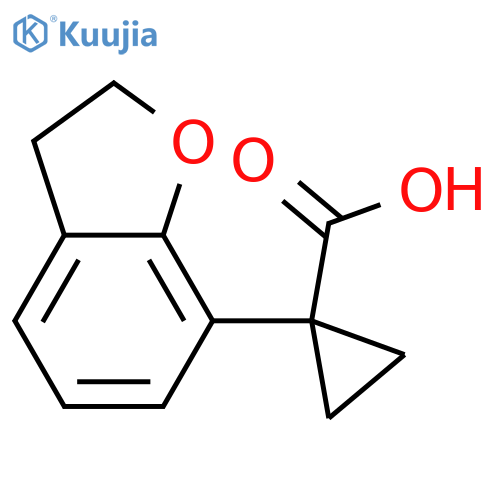 1-(2,3-dihydro-1-benzofuran-7-yl)cyclopropane-1-carboxylic acid structure