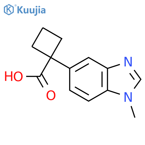 1-(1-methyl-1H-1,3-benzodiazol-5-yl)cyclobutane-1-carboxylic acid structure