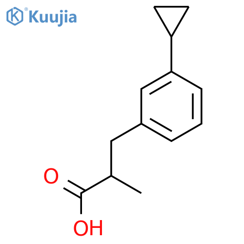 3-(3-cyclopropylphenyl)-2-methylpropanoic acid structure
