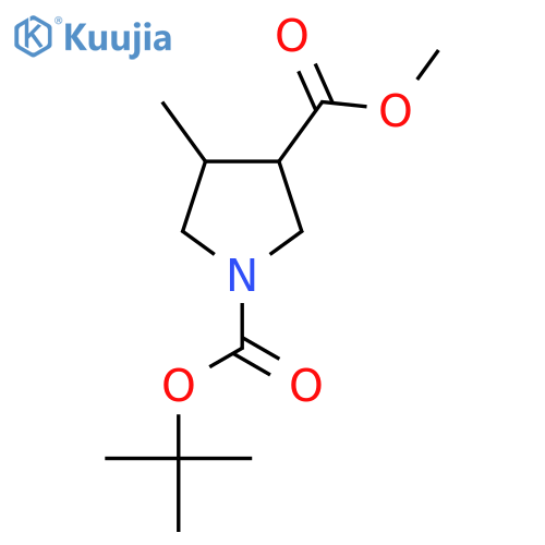 1-Tert-butyl 3-methyl 4-methylpyrrolidine-1,3-dicarboxylate structure