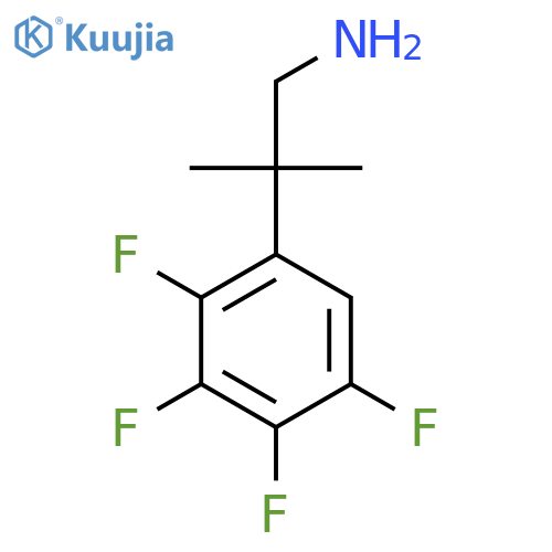 2-methyl-2-(2,3,4,5-tetrafluorophenyl)propan-1-amine structure