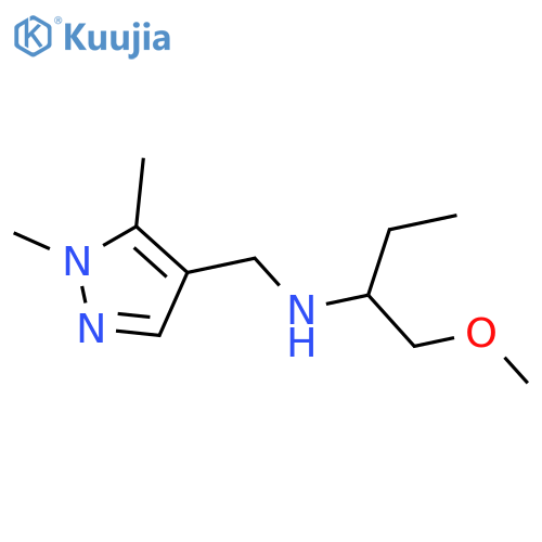 (1,5-dimethyl-1H-pyrazol-4-yl)methyl(1-methoxybutan-2-yl)amine structure