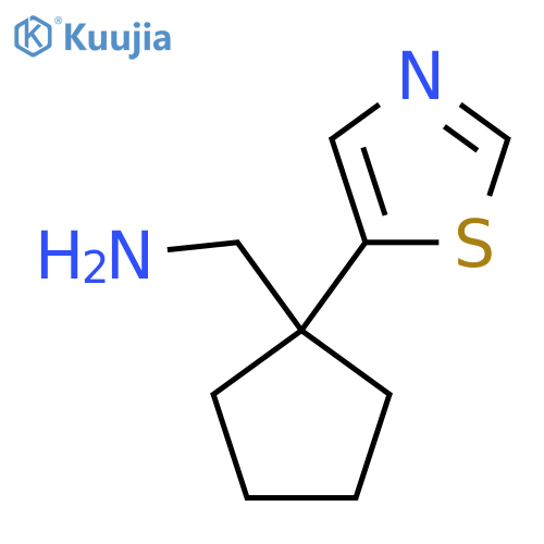 1-(1,3-thiazol-5-yl)cyclopentylmethanamine structure