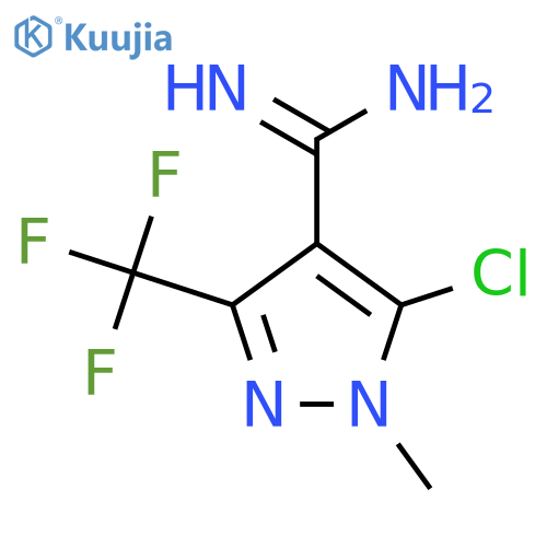 5-chloro-1-methyl-3-(trifluoromethyl)-1H-pyrazole-4-carboximidamide structure