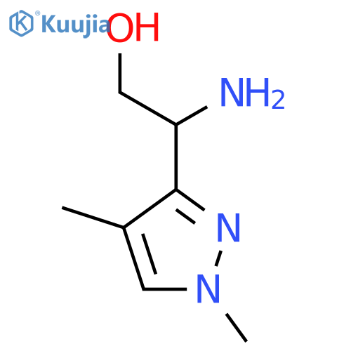 2-amino-2-(1,4-dimethyl-1H-pyrazol-3-yl)ethan-1-ol structure