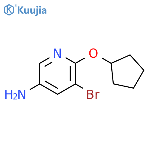 3-Pyridinamine, 5-bromo-6-(cyclopentyloxy)- structure