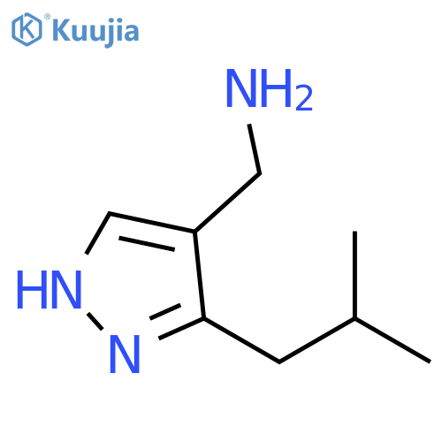 (3-isobutyl-1H-pyrazol-4-yl)methanamine structure