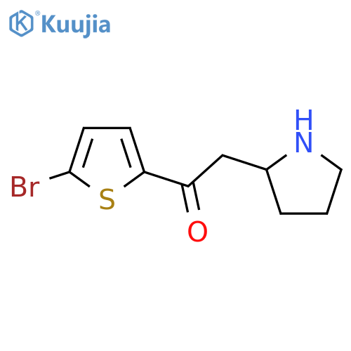 1-(5-Bromothiophen-2-yl)-2-(pyrrolidin-2-yl)ethan-1-one structure