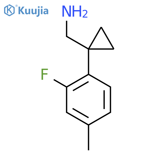 1-(2-fluoro-4-methylphenyl)cyclopropylmethanamine structure