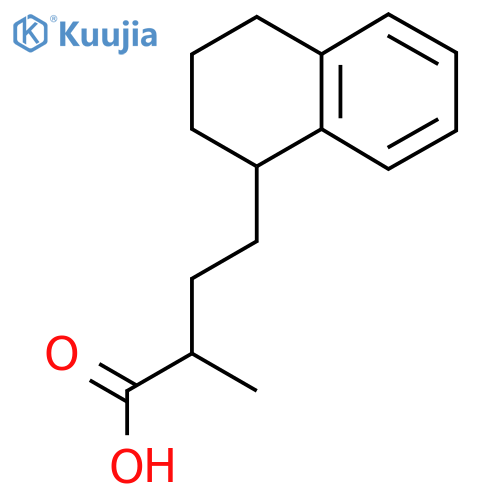 2-methyl-4-(1,2,3,4-tetrahydronaphthalen-1-yl)butanoic acid structure