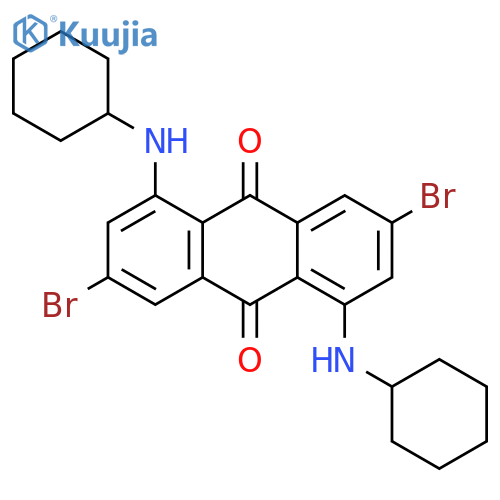 9,10-Anthracenedione, 3,7-dibromo-1,5-bis(cyclohexylamino)- structure