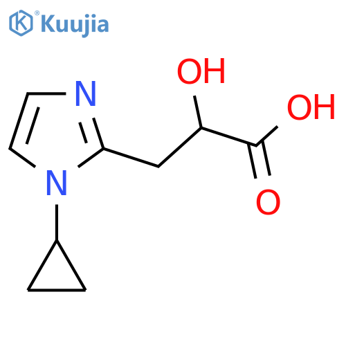 3-(1-cyclopropyl-1H-imidazol-2-yl)-2-hydroxypropanoic acid structure