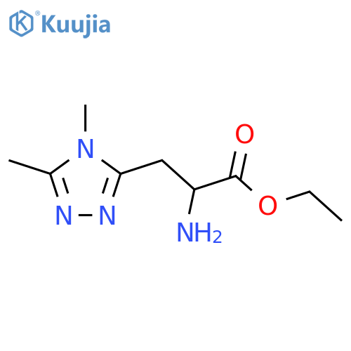 ethyl 2-amino-3-(dimethyl-4H-1,2,4-triazol-3-yl)propanoate structure