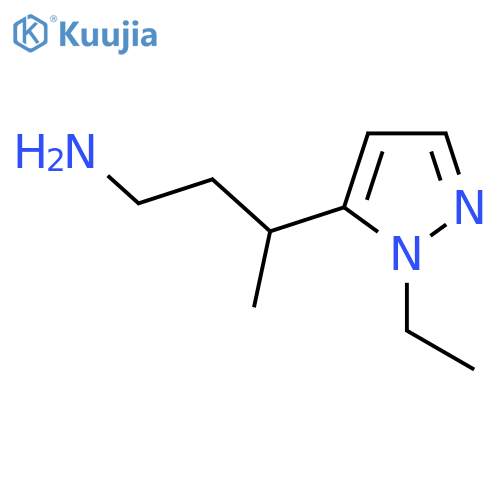 3-(1-ethyl-1H-pyrazol-5-yl)butan-1-amine structure