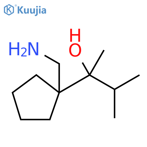 2-1-(aminomethyl)cyclopentyl-3-methylbutan-2-ol structure