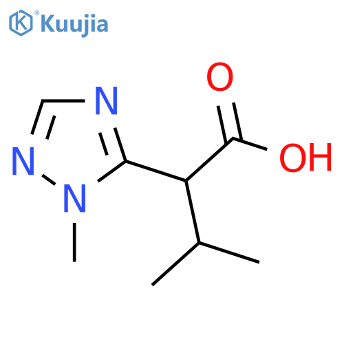 3-Methyl-2-(1-methyl-1H-1,2,4-triazol-5-yl)butanoic acid structure