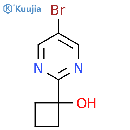 1-(5-Bromopyrimidin-2-yl)cyclobutanol structure