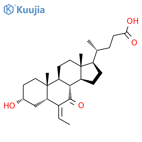 (E)-3-Hydroxy-6-ethylidene-7-keto-5-cholan-24-oic acid structure