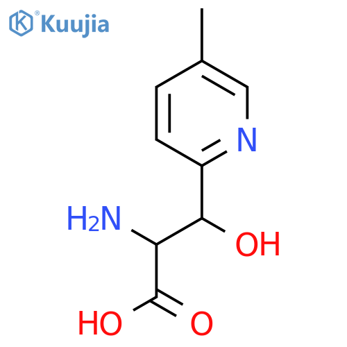2-amino-3-hydroxy-3-(5-methylpyridin-2-yl)propanoic acid structure