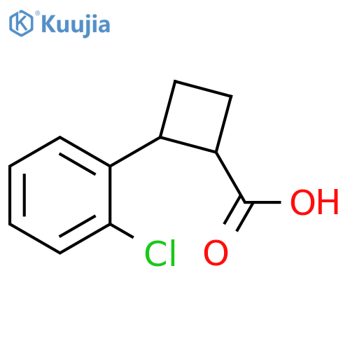 2-(2-chlorophenyl)cyclobutane-1-carboxylic acid, Mixture of diastereomers structure