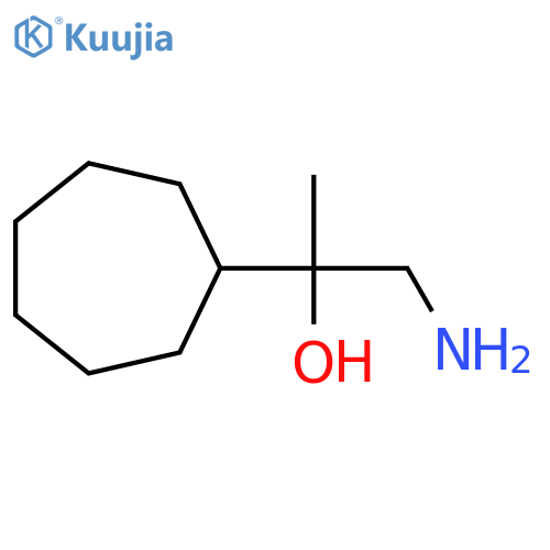 1-amino-2-cycloheptylpropan-2-ol structure