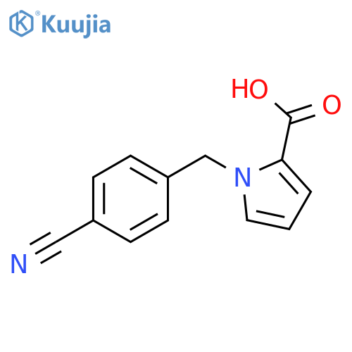 1-[(4-cyanophenyl)methyl]-1H-pyrrole-2-carboxylic acid structure